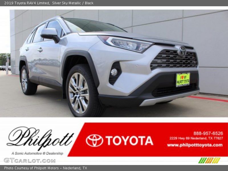 Silver Sky Metallic / Black 2019 Toyota RAV4 Limited