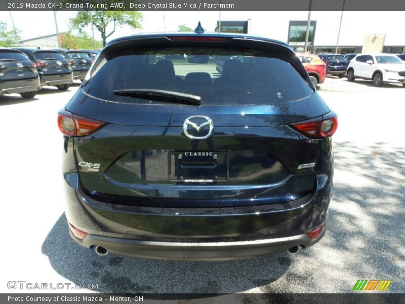Deep Crystal Blue Mica / Parchment 2019 Mazda CX-5 Grand Touring AWD