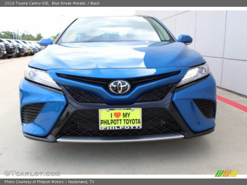 Blue Streak Metallic / Black 2019 Toyota Camry XSE