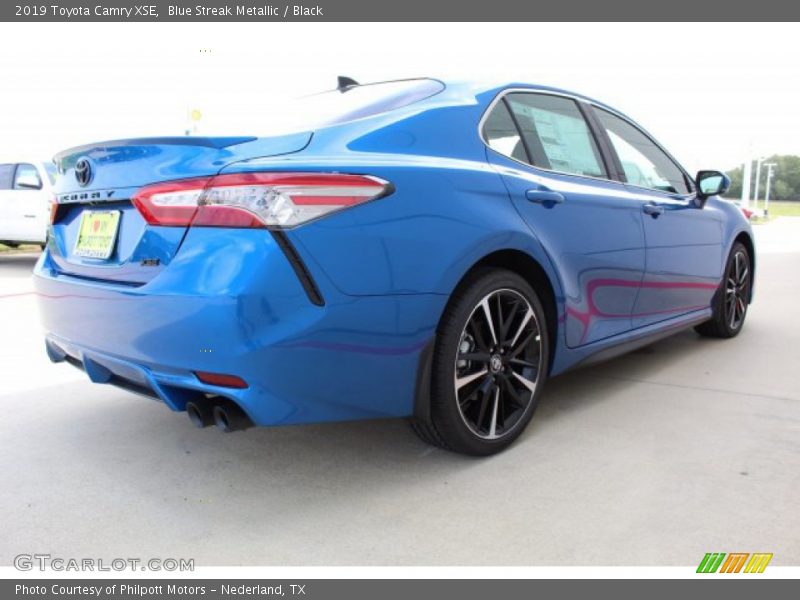 Blue Streak Metallic / Black 2019 Toyota Camry XSE
