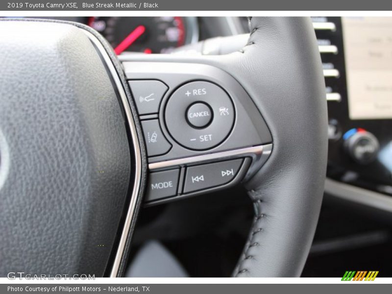 Blue Streak Metallic / Black 2019 Toyota Camry XSE