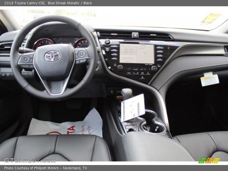 Blue Streak Metallic / Black 2019 Toyota Camry XSE