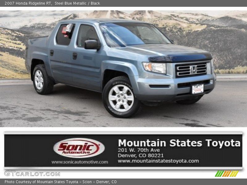 Steel Blue Metallic / Black 2007 Honda Ridgeline RT