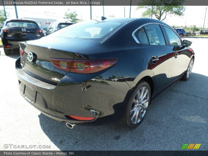 Jet Black Mica / Greige 2019 Mazda MAZDA3 Preferred Sedan