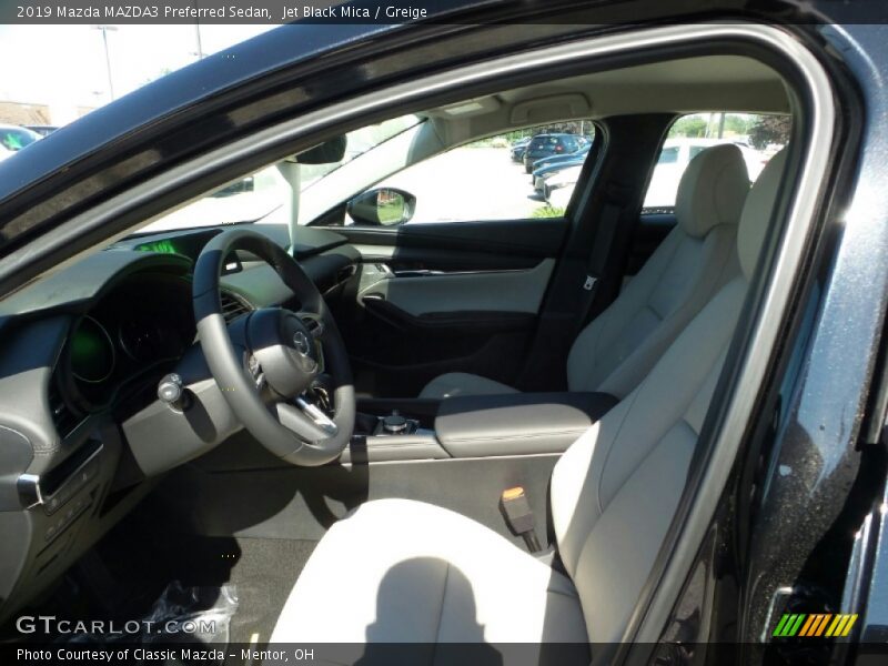 Jet Black Mica / Greige 2019 Mazda MAZDA3 Preferred Sedan