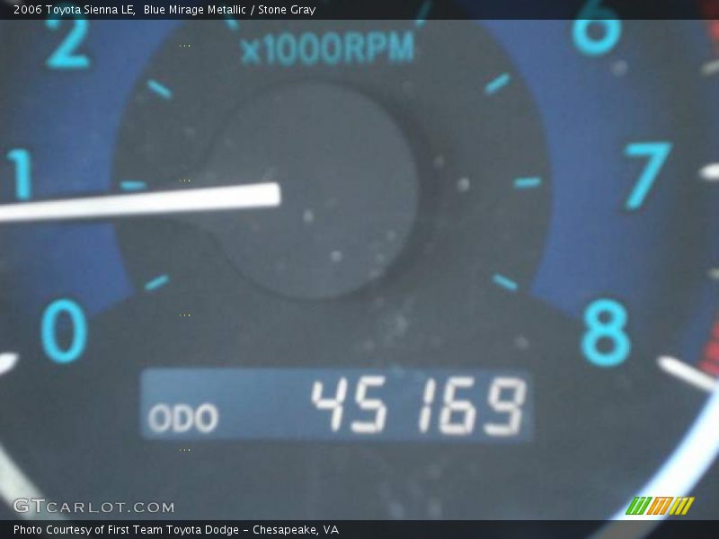 Blue Mirage Metallic / Stone Gray 2006 Toyota Sienna LE
