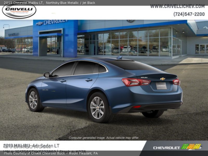 Northsky Blue Metallic / Jet Black 2019 Chevrolet Malibu LT