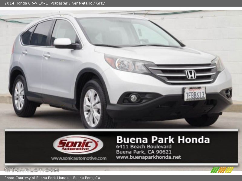 Alabaster Silver Metallic / Gray 2014 Honda CR-V EX-L