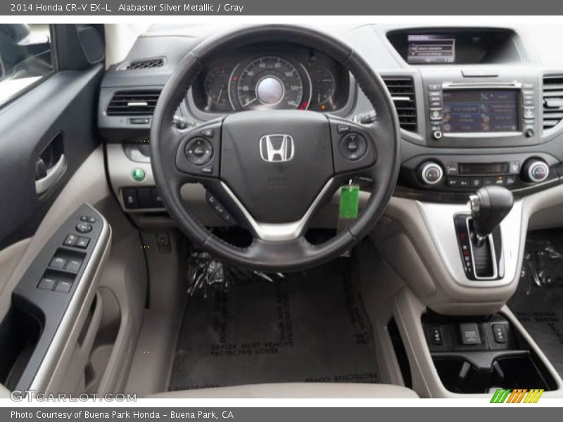 Alabaster Silver Metallic / Gray 2014 Honda CR-V EX-L