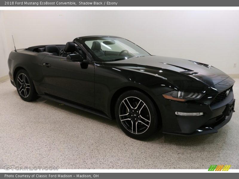 Shadow Black / Ebony 2018 Ford Mustang EcoBoost Convertible