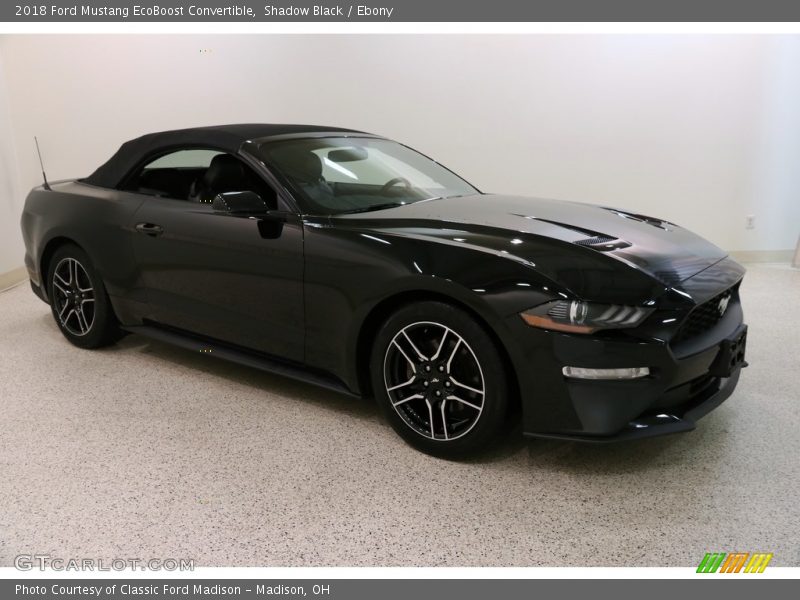 Shadow Black / Ebony 2018 Ford Mustang EcoBoost Convertible
