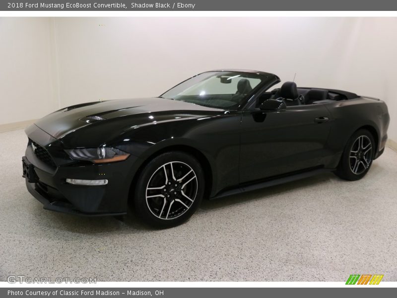 Shadow Black / Ebony 2018 Ford Mustang EcoBoost Convertible