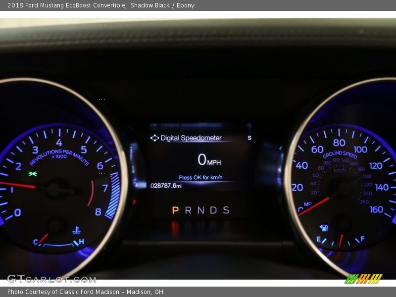 Shadow Black / Ebony 2018 Ford Mustang EcoBoost Convertible