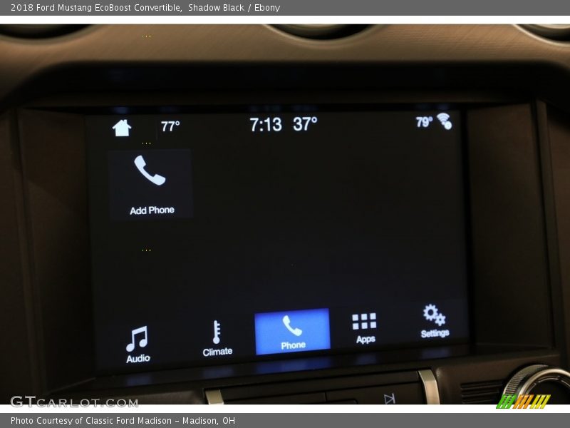 Shadow Black / Ebony 2018 Ford Mustang EcoBoost Convertible