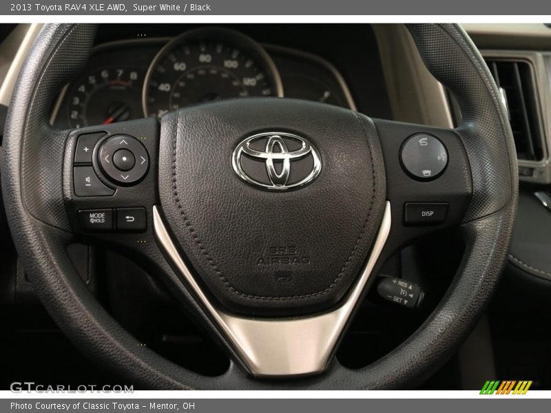 Super White / Black 2013 Toyota RAV4 XLE AWD