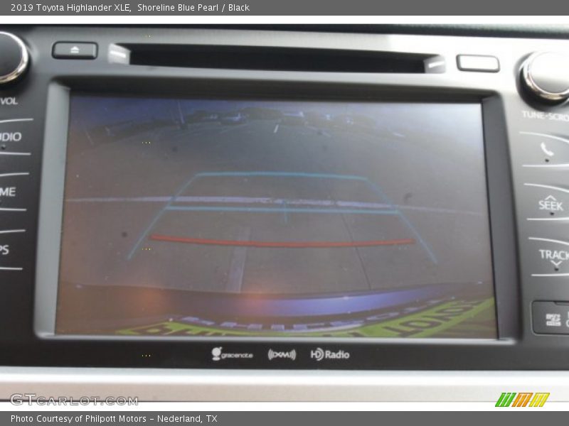 Shoreline Blue Pearl / Black 2019 Toyota Highlander XLE