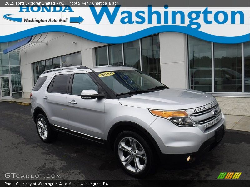 Ingot Silver / Charcoal Black 2015 Ford Explorer Limited 4WD