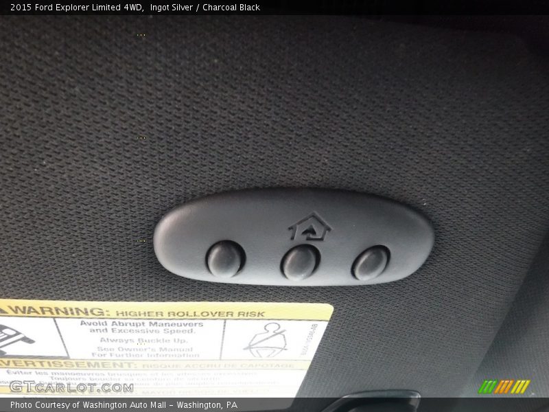 Ingot Silver / Charcoal Black 2015 Ford Explorer Limited 4WD