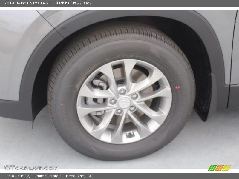 Machine Gray / Black 2019 Hyundai Santa Fe SEL