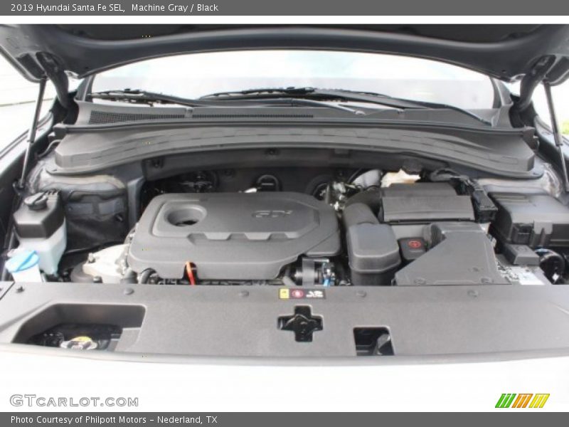 Machine Gray / Black 2019 Hyundai Santa Fe SEL