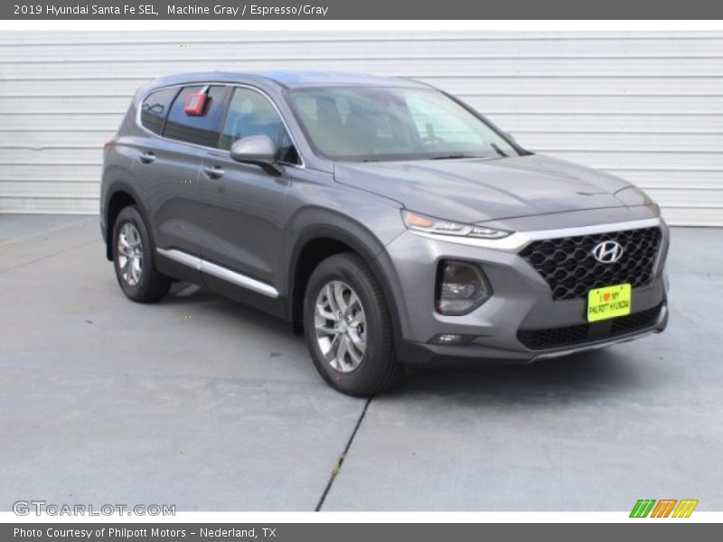 Machine Gray / Espresso/Gray 2019 Hyundai Santa Fe SEL
