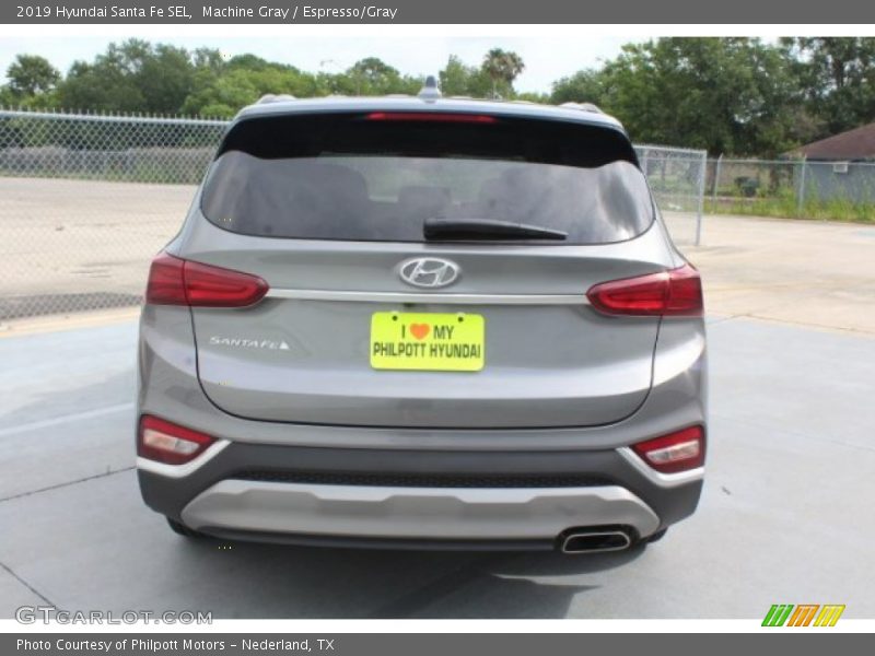 Machine Gray / Espresso/Gray 2019 Hyundai Santa Fe SEL