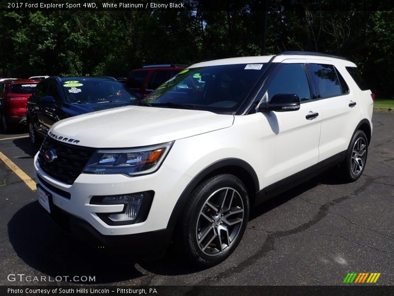 White Platinum / Ebony Black 2017 Ford Explorer Sport 4WD