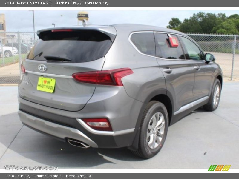 Machine Gray / Espresso/Gray 2019 Hyundai Santa Fe SEL