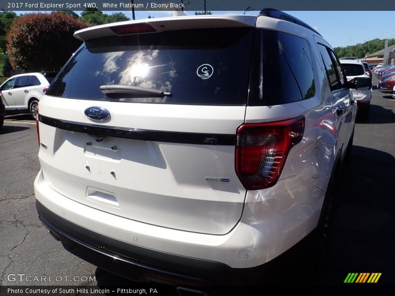 White Platinum / Ebony Black 2017 Ford Explorer Sport 4WD