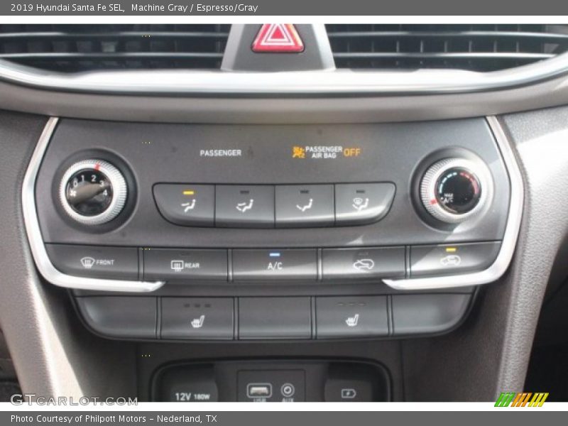 Machine Gray / Espresso/Gray 2019 Hyundai Santa Fe SEL