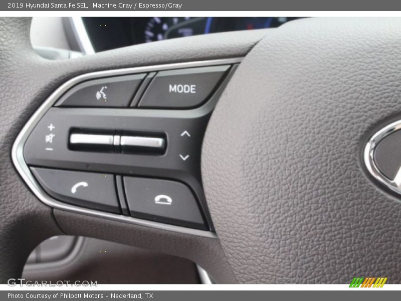 Machine Gray / Espresso/Gray 2019 Hyundai Santa Fe SEL