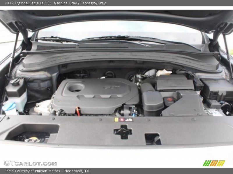 Machine Gray / Espresso/Gray 2019 Hyundai Santa Fe SEL