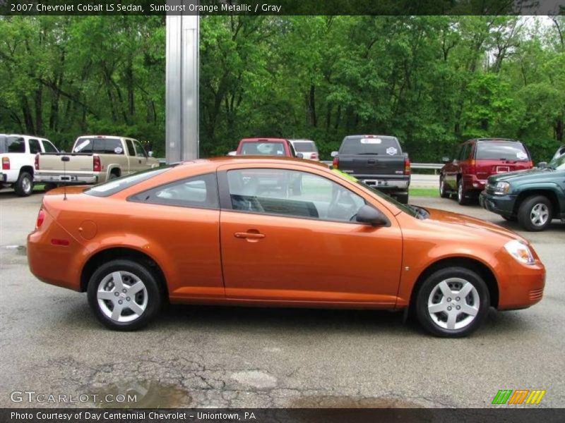 Sunburst Orange Metallic / Gray 2007 Chevrolet Cobalt LS Sedan