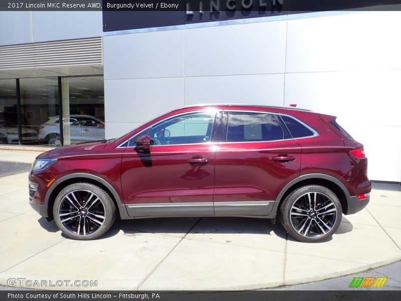 Burgundy Velvet / Ebony 2017 Lincoln MKC Reserve AWD
