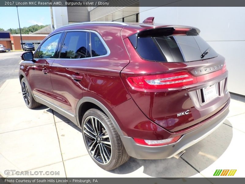 Burgundy Velvet / Ebony 2017 Lincoln MKC Reserve AWD