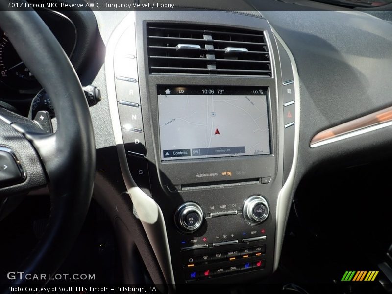 Burgundy Velvet / Ebony 2017 Lincoln MKC Reserve AWD