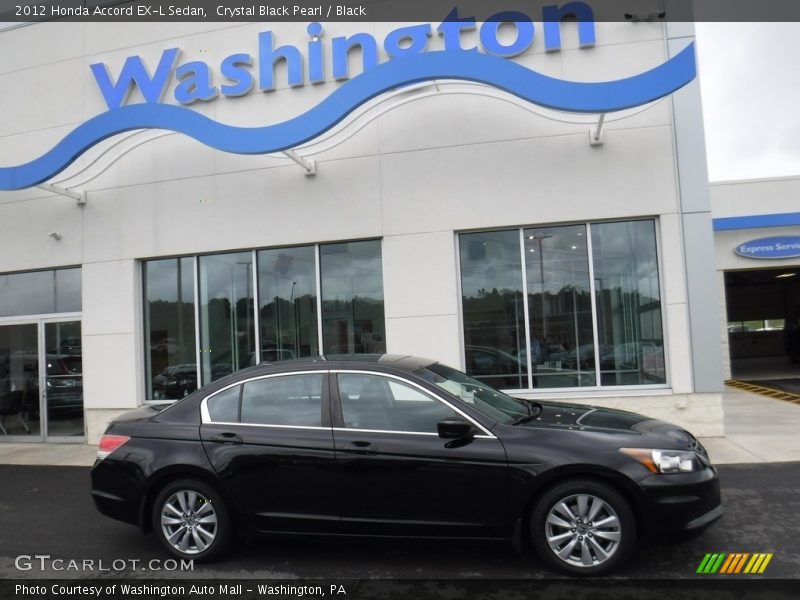 Crystal Black Pearl / Black 2012 Honda Accord EX-L Sedan