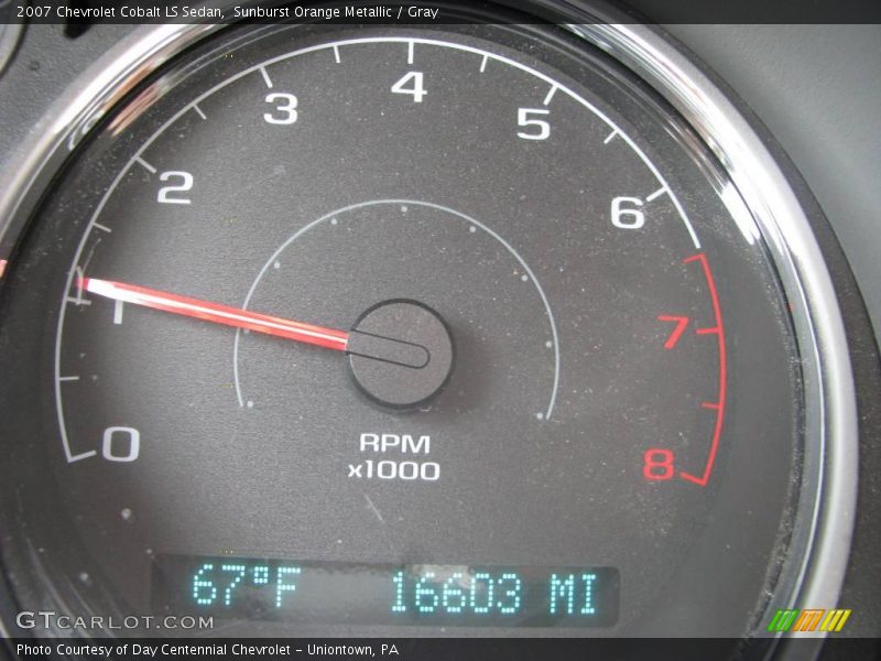 Sunburst Orange Metallic / Gray 2007 Chevrolet Cobalt LS Sedan