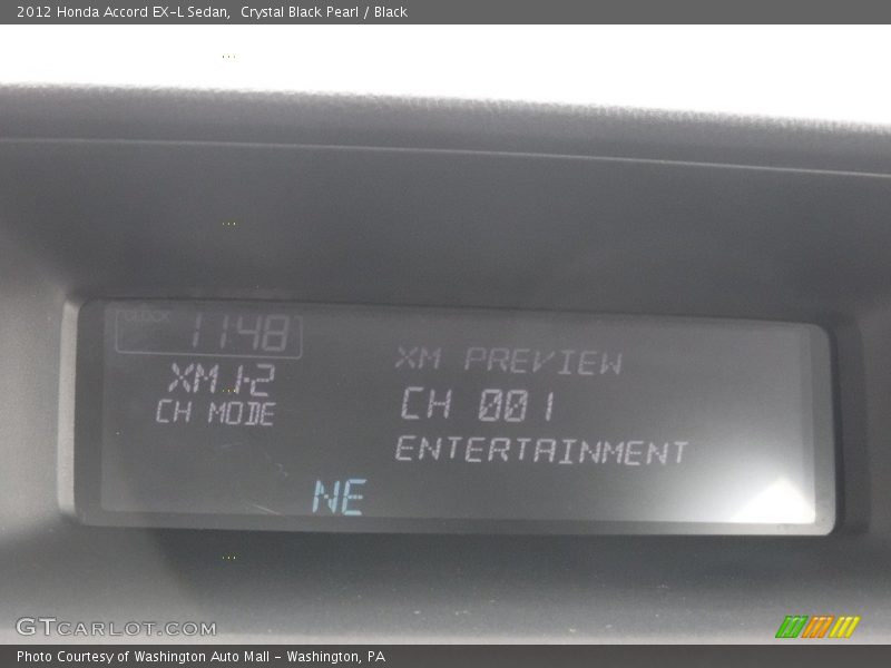 Crystal Black Pearl / Black 2012 Honda Accord EX-L Sedan