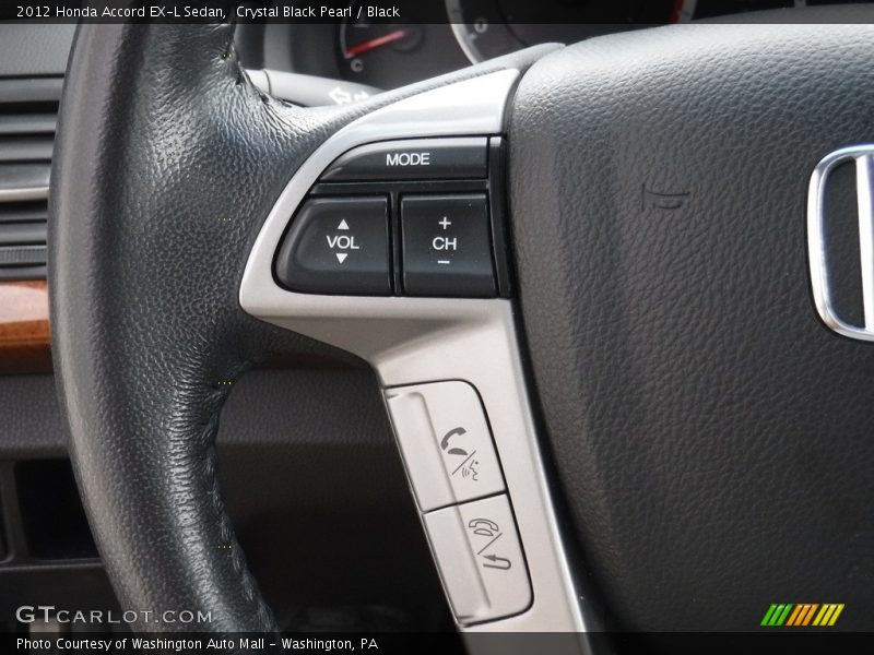 Crystal Black Pearl / Black 2012 Honda Accord EX-L Sedan