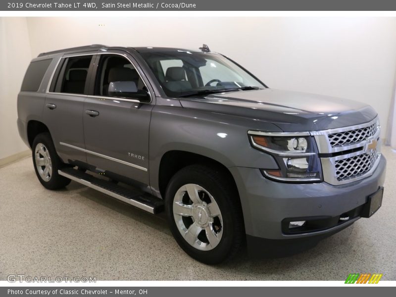 Satin Steel Metallic / Cocoa/Dune 2019 Chevrolet Tahoe LT 4WD