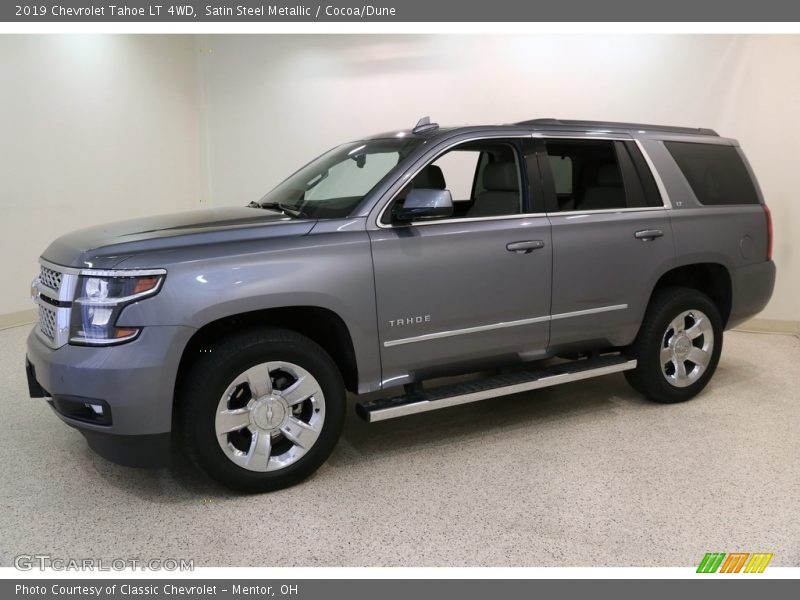 Satin Steel Metallic / Cocoa/Dune 2019 Chevrolet Tahoe LT 4WD