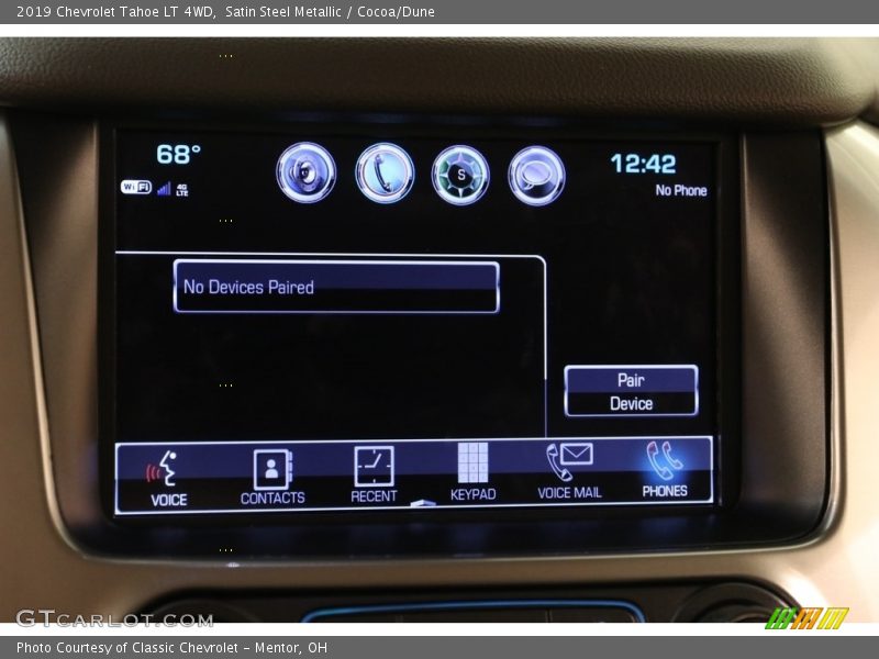 Satin Steel Metallic / Cocoa/Dune 2019 Chevrolet Tahoe LT 4WD