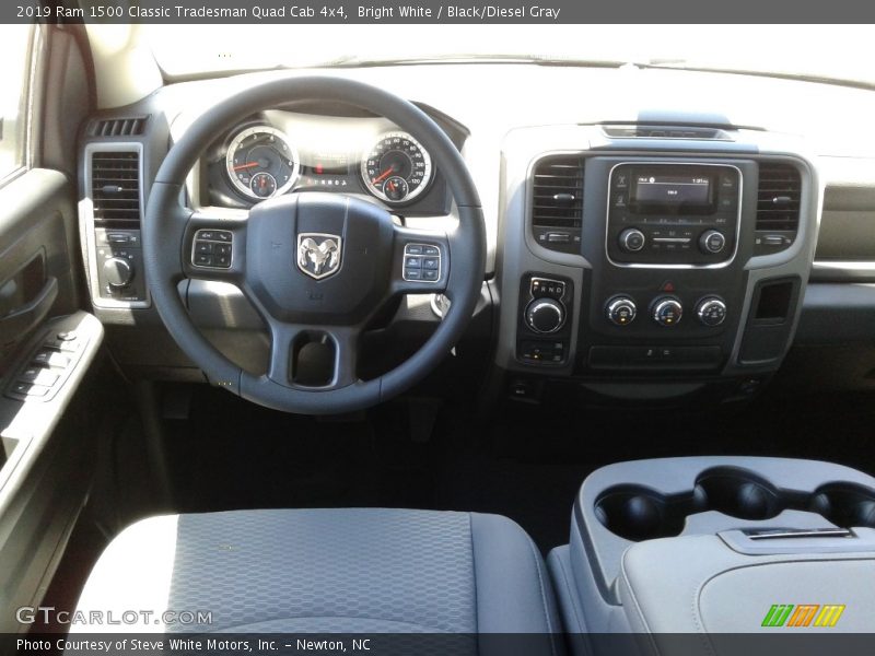 Bright White / Black/Diesel Gray 2019 Ram 1500 Classic Tradesman Quad Cab 4x4