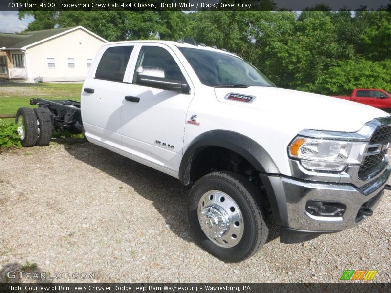 Bright White / Black/Diesel Gray 2019 Ram 4500 Tradesman Crew Cab 4x4 Chassis