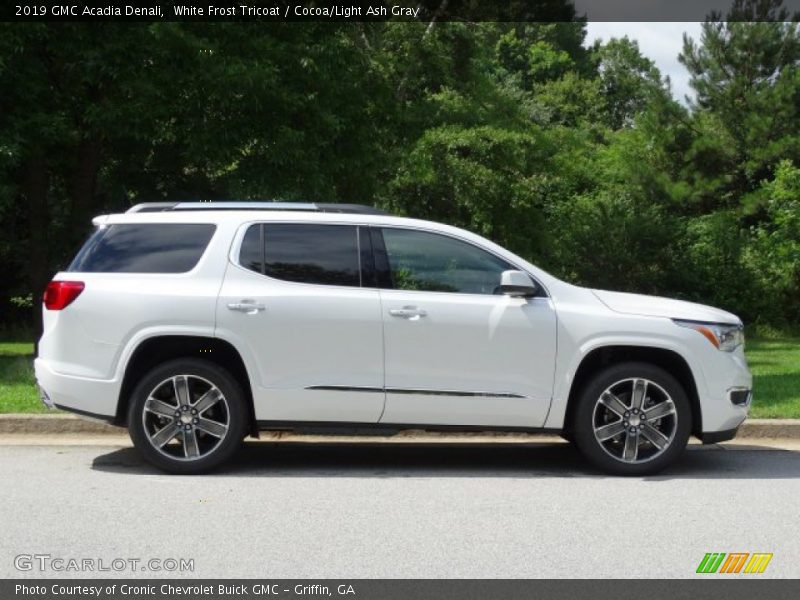 White Frost Tricoat / Cocoa/Light Ash Gray 2019 GMC Acadia Denali