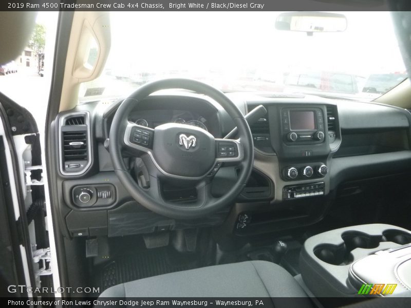 Bright White / Black/Diesel Gray 2019 Ram 4500 Tradesman Crew Cab 4x4 Chassis