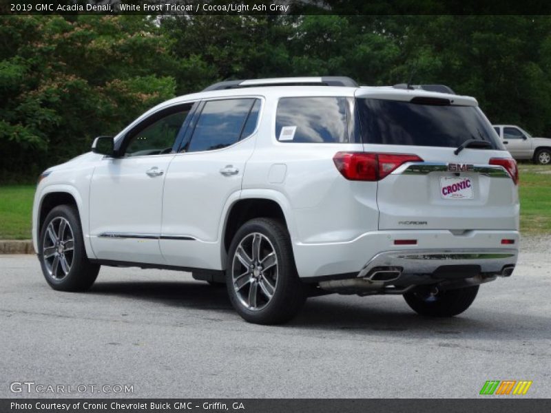 White Frost Tricoat / Cocoa/Light Ash Gray 2019 GMC Acadia Denali
