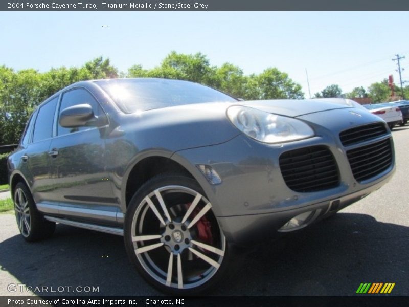 Titanium Metallic / Stone/Steel Grey 2004 Porsche Cayenne Turbo