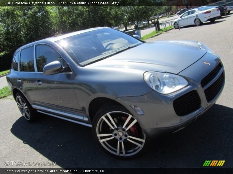 Titanium Metallic / Stone/Steel Grey 2004 Porsche Cayenne Turbo